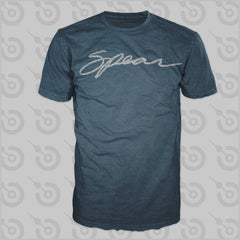 NEW SPEAR tshirt - Black Aqua/Gray